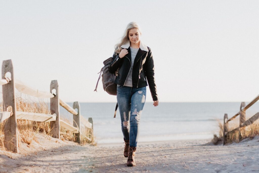 leather jacket with dress