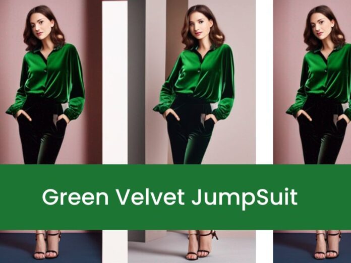 Green Velvet JumpSuit