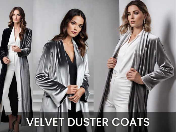 velvet duster coat